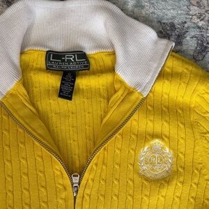 Ralph Lauren Yellow Cable Knit Sweater